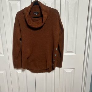 Fortune & Ivy Women's Cowl Neck Sweater M tv Long Sleeve